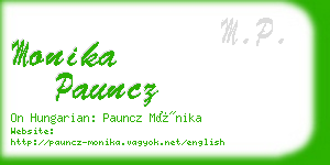monika pauncz business card
